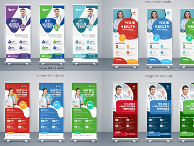 Medical Roll Up banner, Stand Banner Template ad design advertisement branding business corporate design graphic design marketing roll up banner stand banner design template x banner design