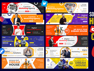 LinkedIn Cover Design/Social Media Banner Template advertisement banner design business corporate design facebook cover design facebook timeline flyer graphic design linkedin cover design marketing social media banner template