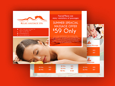 Spa Massage brochure templates therapy wellness yoga
