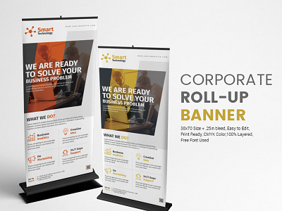 Corporate Roll Up Banner ad advert advertisement banner business corporate marketing meeting modern multi purpose participant roll up roll up roll up banner