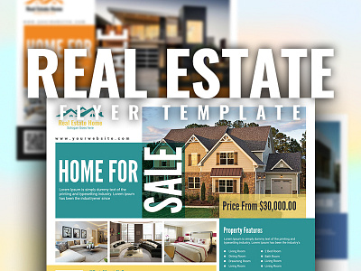 Real Estate Flyer advertising agency agent broker business business flyer commercial company corporate flyer home house leaflet lease loan magazine