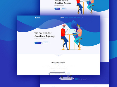 Xender Agency agency creative multipurpose psd template uidesign ux ui design web templates