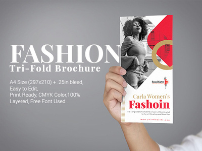 Fashion Tri Fold Brochure catalog catalogue colorful colorfull cosmetics design editable fashion fashion catalog girl hypermarket makeup market megamarket minimalist minimalistic minimarket