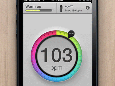 iOS Heart-rate monitor bpm counter gif heart rate ios ui design