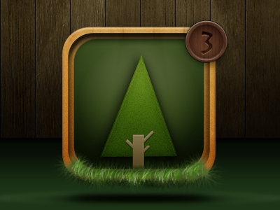 Forrst icon forrst grass icon ios wood