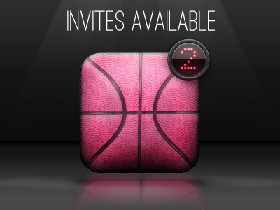 Invites! ball basketball dribbble giveaway icon invite ios iphone