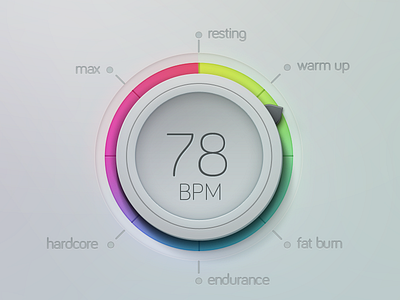 BPM Counter bpm counter heart rate ios iphone ui design