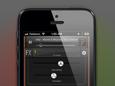Ambify - iPhone controls ambify app controls design fx ios media player
