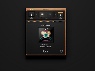 Ambify Mac UI (V2) app audio mac media player osx ui design wood