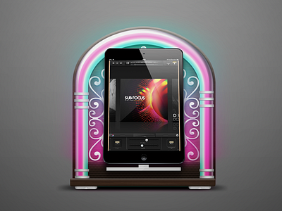 Jukebox ambify illustration ipad jukebox
