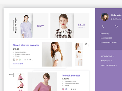 Store Concept e commerce interface store ui