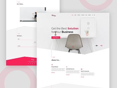 Project - Corporate Business Template business clean corporate creative feature modern multipurpose one page portfolio ui