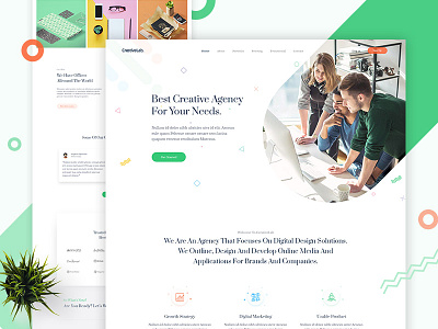 CreativeLab - Agency Landing Page V2 agency business clean design elegant minimal modern multi purpose photography portfolio shop stylish