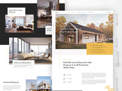 Real Estate Landing Page design architecture clean creative debut estate hero modern property real simple webdesign website