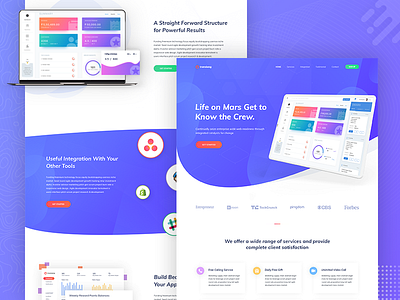 SaaS Software Landing Page V1 agency business corporate creative illustration marketing saas saas landing page startup trend web application