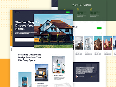 Real Estate Landing Page design #2 architecture clean creative debut experience hero modern property real estate simple webdesign website