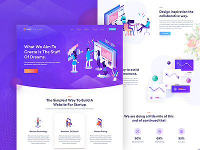 Creative Home Page | Exploration #5 beauty credit card crypto dashboard exploration gradient isometric it technology minimalist payment purple wallet