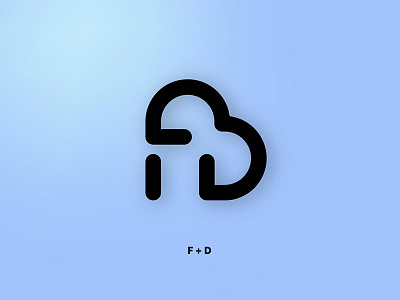 Frederick D branding flat font identity letters logo logotype simple type