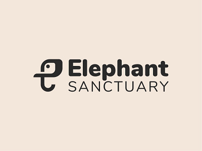 E + Elephant adobe branding design e e monogram elephant flat icon identity illustrator logo logoprocess monogram sanctuary simple typogaphy