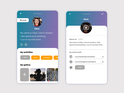 User Profile Social App