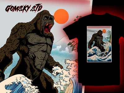 Kong Fanart Design By Gomskystd agni agni yugisworo animation artwork branding design gomskystd graphic design illustration logo tshirt