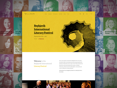 Reykjavík International Literary Festival - Website festival hero iceland literature reykjavik web web design