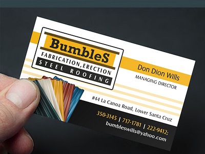 Bumbles Business Card branding businesscard graphic design illustrator photoshop