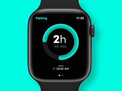 Parking App - Apple Watch Version app apple watch brading dashboard design graphic design interface parking ui ux