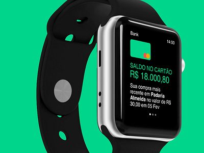 Bank on Apple Watch app apple watch brading debut flat interface ui ux watch app