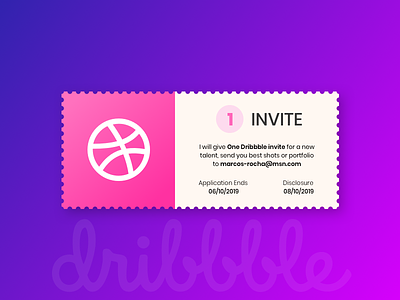 Dribbble Invite brading debut design dribbble invitation dribbble invite illustration invitation card invitation design invite invite design invite giveaway ui vector