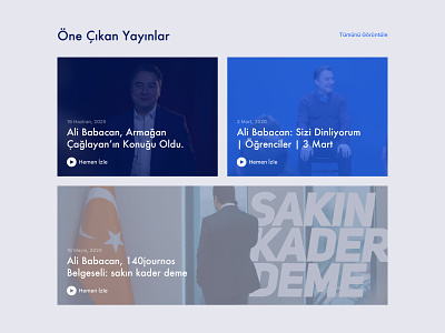 BabacanNeDiyor.com | Ali Babacan Previous Talks Project by DEVA design interface politician politics ui
