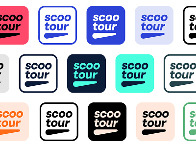 Color Palette Alternatives for Scootour Branding alternatives branding color color palette logo scooter