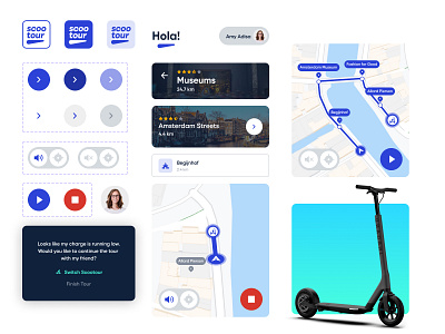 Scooter City Tour App UI Components