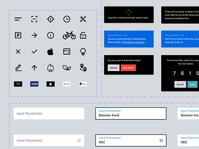 Bicycle - Bike Rental App Some Variants application bicycle bicycle app bike components design figma interface product rent rental riding screen system ui variants