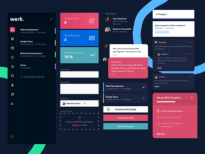 Werk. - Some UI Components application component design interface management product screen task team ui