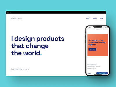 MadebyBatu ━	Product Designer Portfolio Website