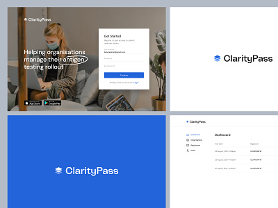 ClarityPass - Manage Your Employees or Students' Testing Rollout application claritypass corona covid covid19 design get started interface landing landing page page product ui