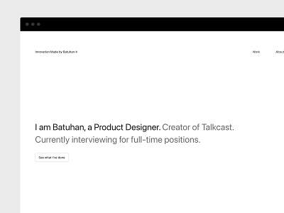 New Concept for My Personal Website, Innovation Made by Batuhan❈