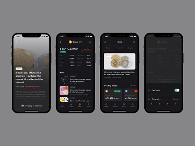 UzmanCoin - Crypto News Mobile App app application crypto cryptocurrency design interface mobile mobile news news product reading screen ui ux