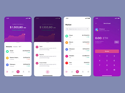 Clover and Coinlist's DeFi Crypto Wallet Mobile App app application clover coinlist crypto defi design interface mobile product screen ui wallet
