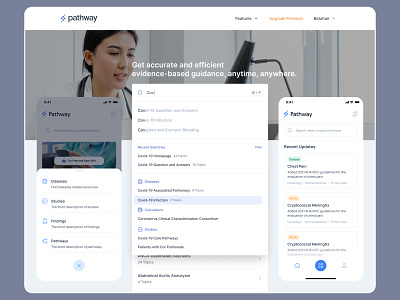 Pathway, Modern, Evidence-Based Clinical Decision Support application clinical decision design health interface product screen support ui ux