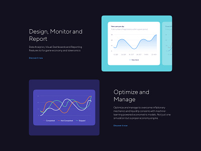 Landing Page of Monitoring Product. Feature Introduction application blockchain dashboard design economy game interface landing monitoring product screen ui ux