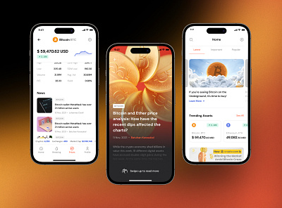 UzmanCoin Mobile App coin cryptocurrency design interface news product updates