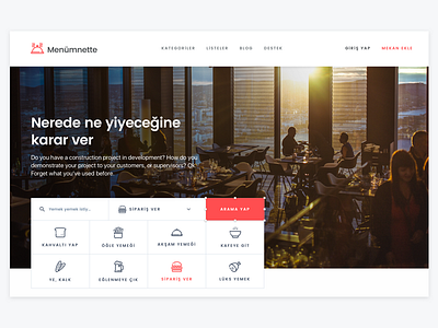 Menumnette Redesign Project bar card coffee eat entertainment list meat menu product red restaurant style