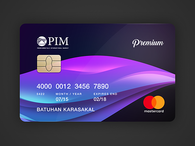 PIM Gold - Credit Card Redesign card carddesign credit creditcard gold pim redesign