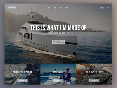 Luxury Yacht Hero bebas boat concept design interface luxury neue yacht