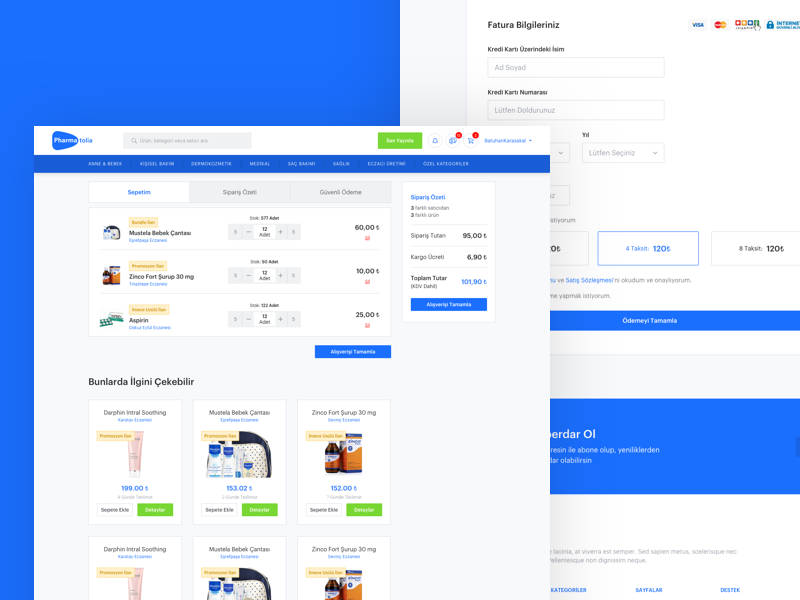 Pharmatolia Checkout & Payment Pages by Batuhan on Dribbble