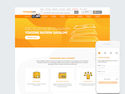 Hepsiburada / Evofone application design illustration page product screen ui