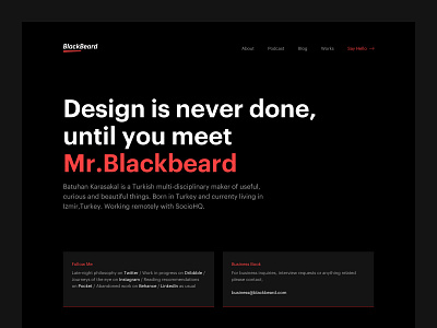 BlackBeard | Design is never done, until you meet Mr.Blackbeard