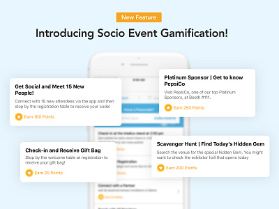 Introducing Gamification Feature earn event feature gamification gold points socio